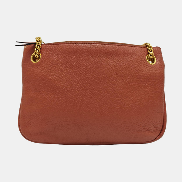 Calfskin Shoulder Bag Orange