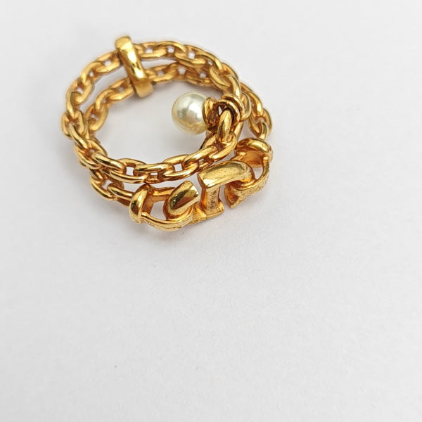 CD Navy Metal Gold Ring EU 51