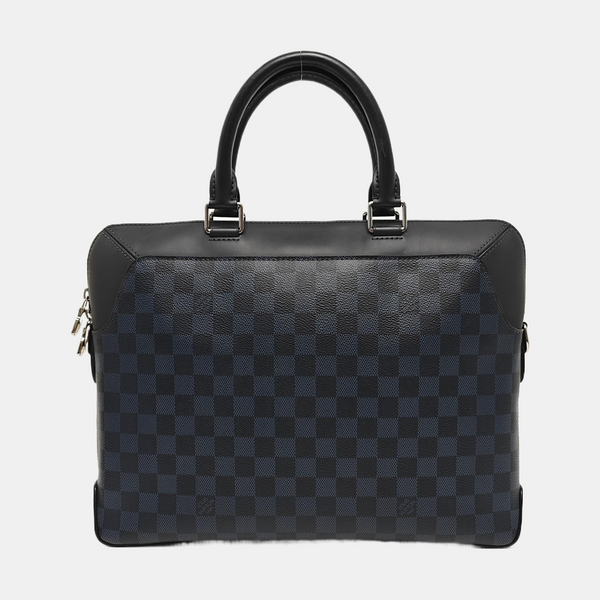 Damier Coated Canvas Crossbody Bag Blue