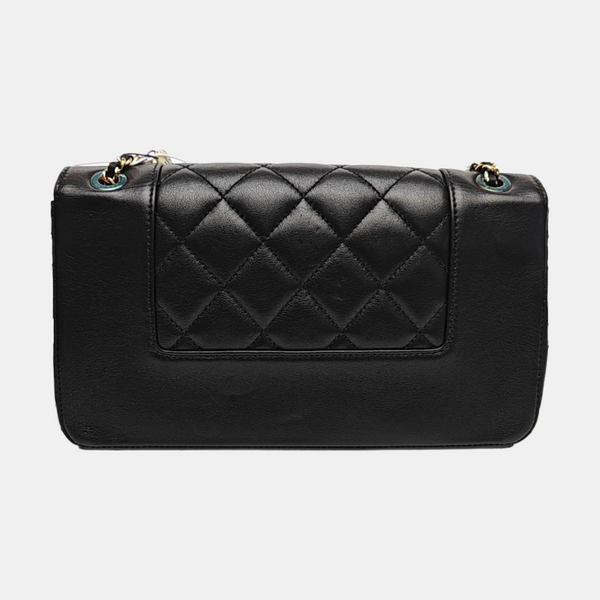 MADEMOISELLE Medium Quilted Lambskin Black