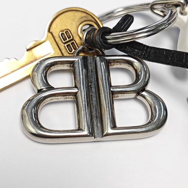 Leather Bag Charm Black