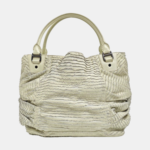 Calfskin Top Handle Bag Beige