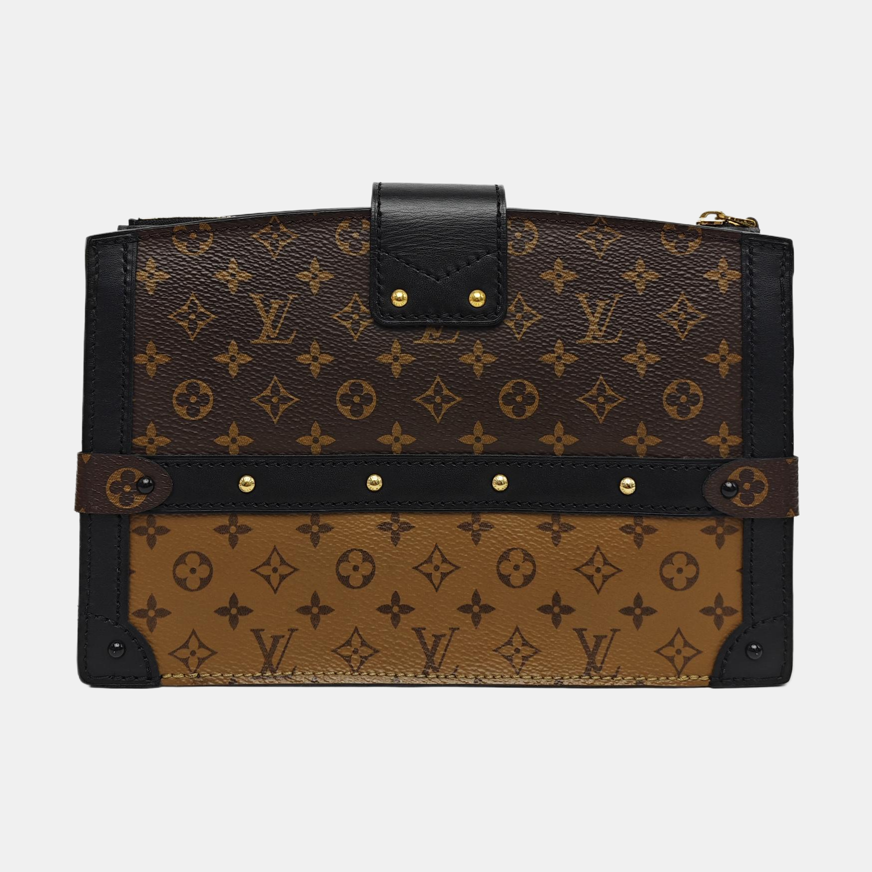 TRUNK Monogram Coated Canvas Brown