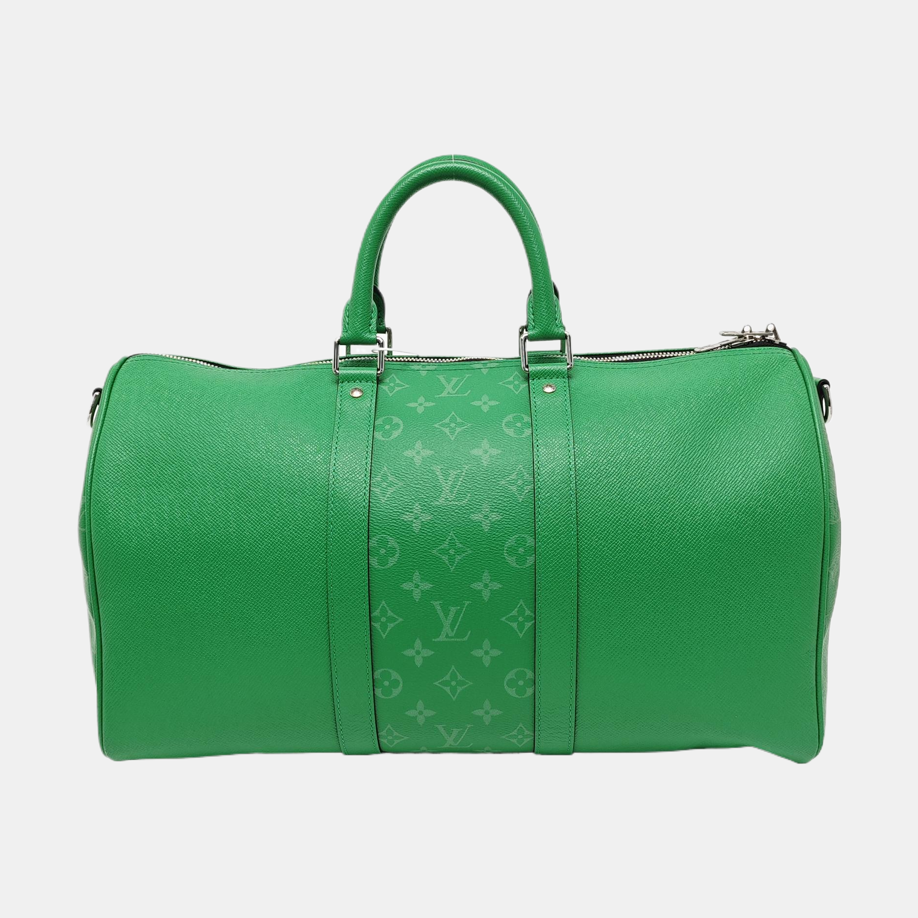 KEEPALL 45 Monogram Coated Canvas Green