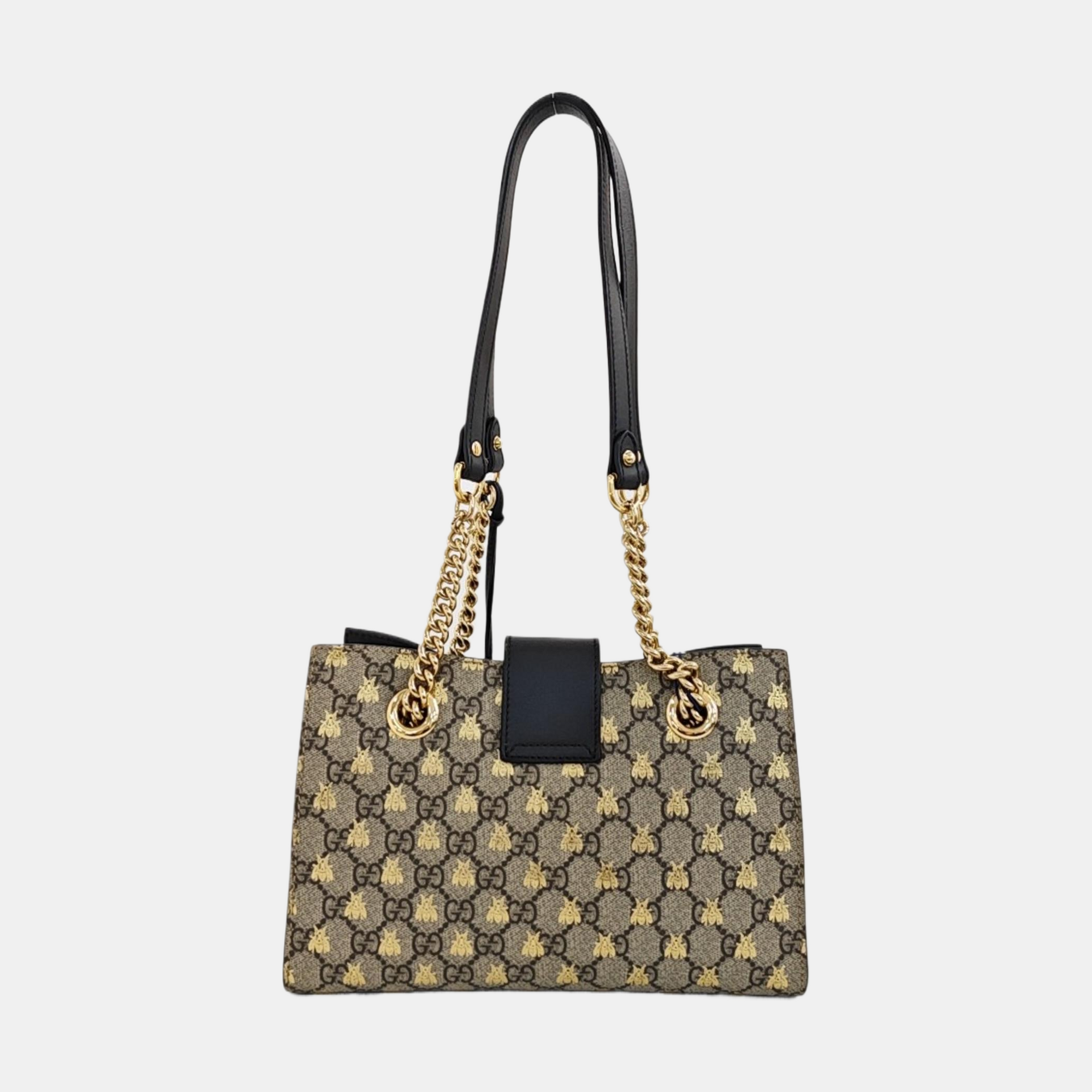 Padlock Small Monogram Coated Canvas Beige