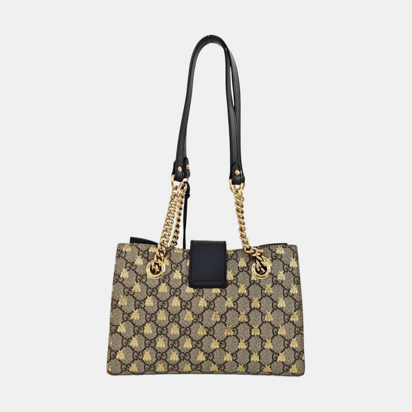 Padlock Small Monogram Coated Canvas Beige