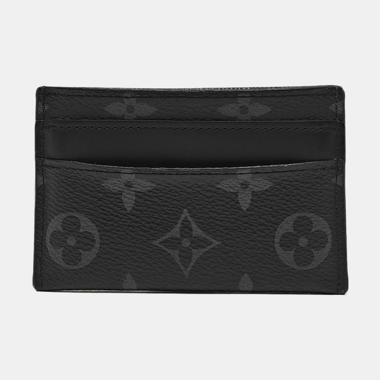 DOUBLE Monogram Coated Canvas Gray Card Holder
