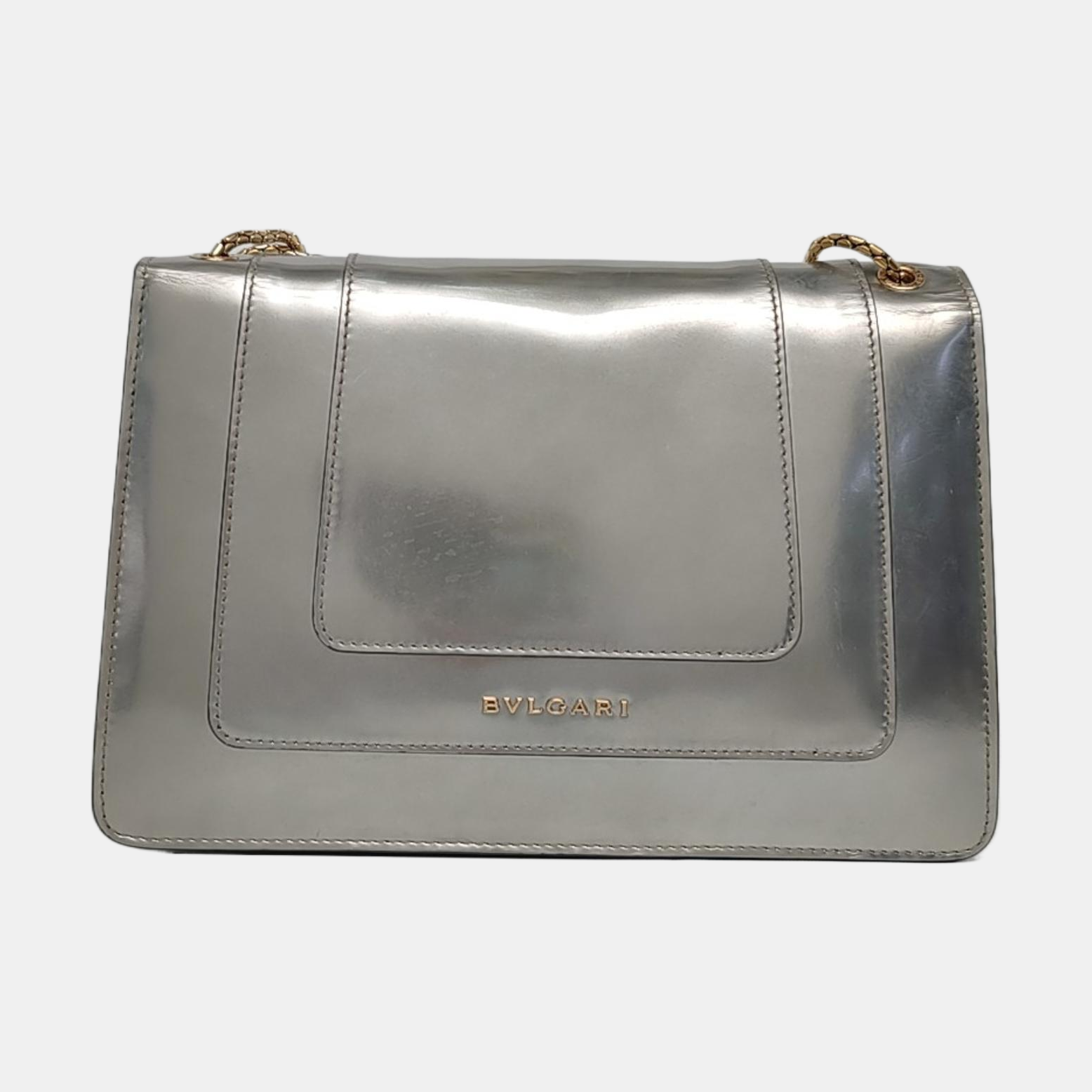 SERPENTI FOREVER Medium Calfskin Silver