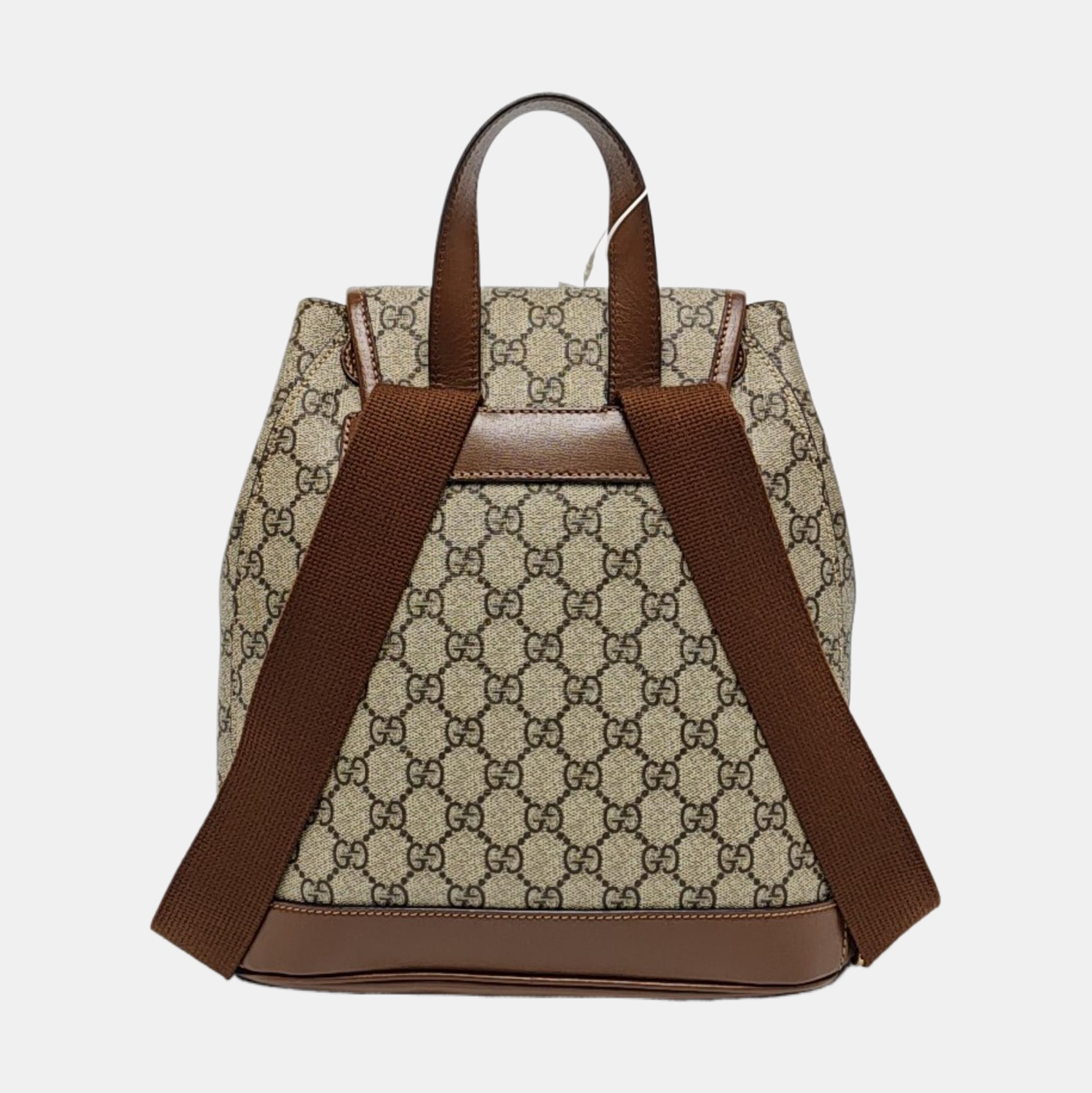 Monogram Coated Canvas Backpack Black
