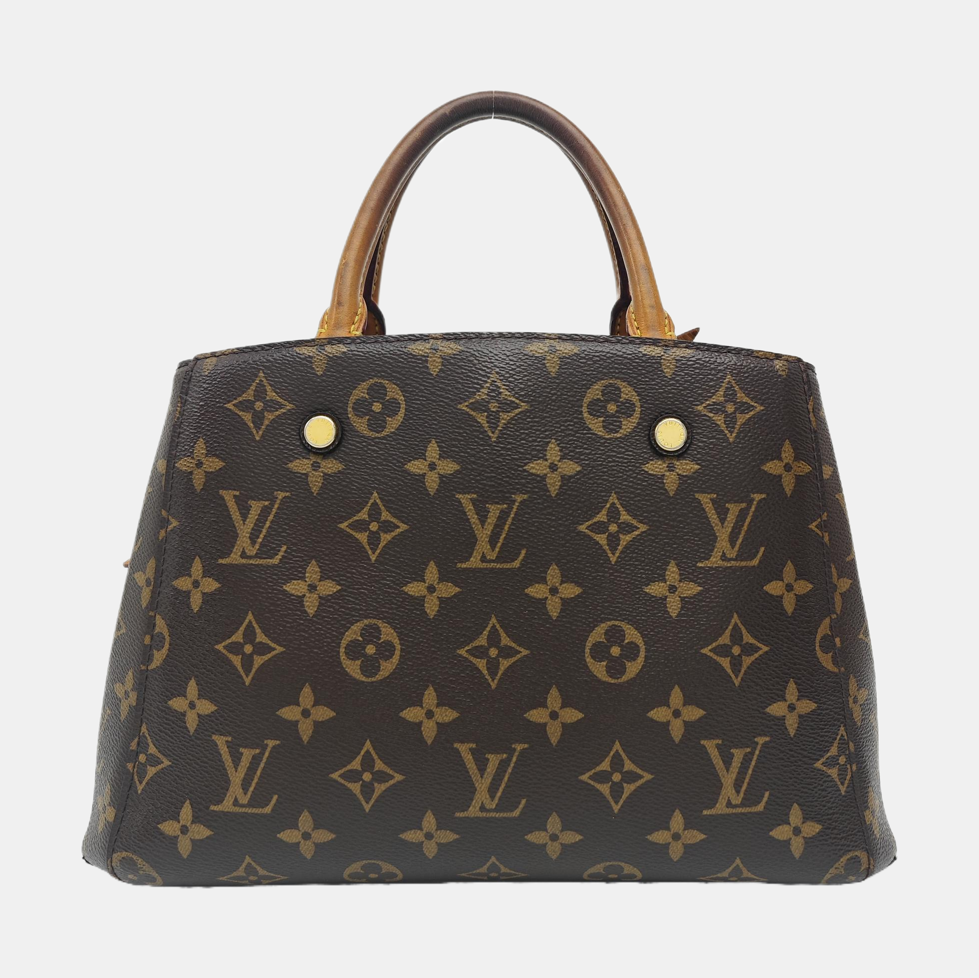 MONTAIGNE BB Monogram Coated Canvas Brown
