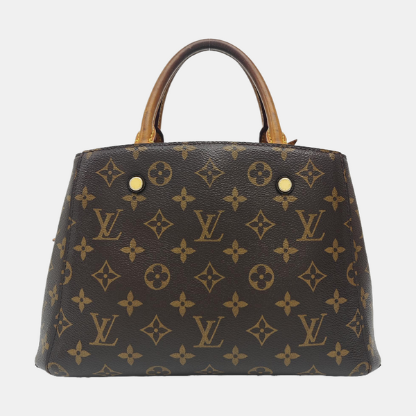 MONTAIGNE BB Monogram Coated Canvas Brown