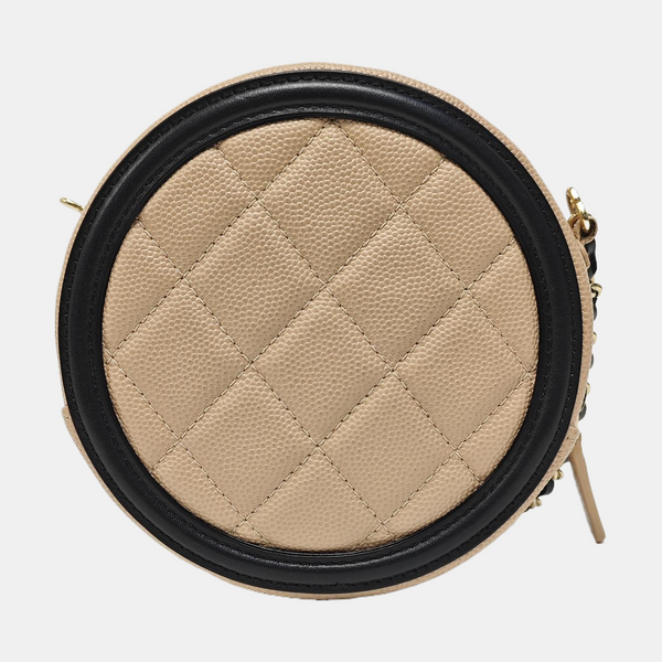 FILIGREE Mini Quilted Grained Calfskin Beige