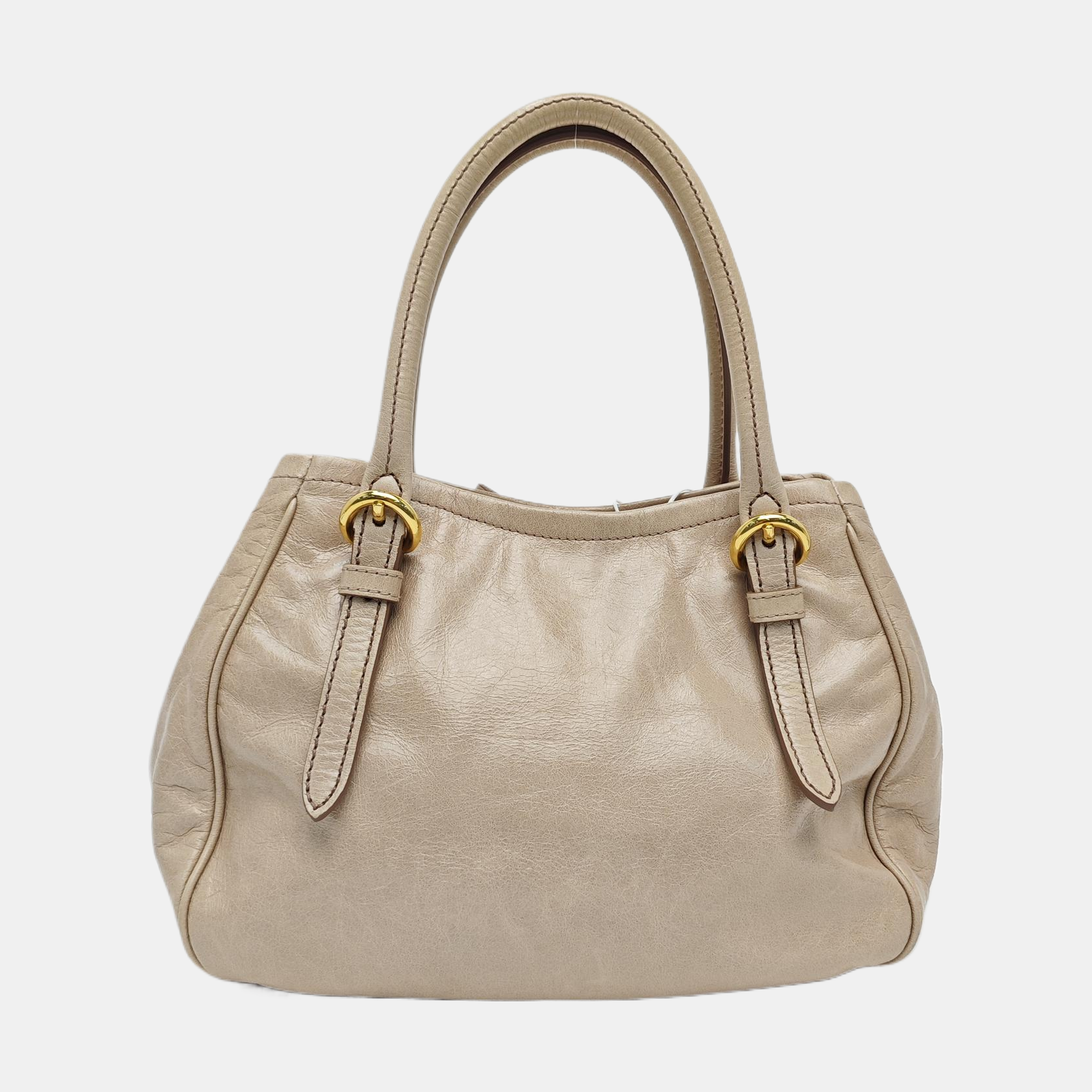 Calfskin Shoulder Bag Beige