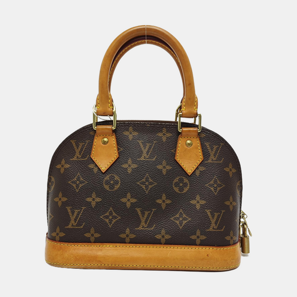 ALMA BB Monogram Coated Canvas Brown