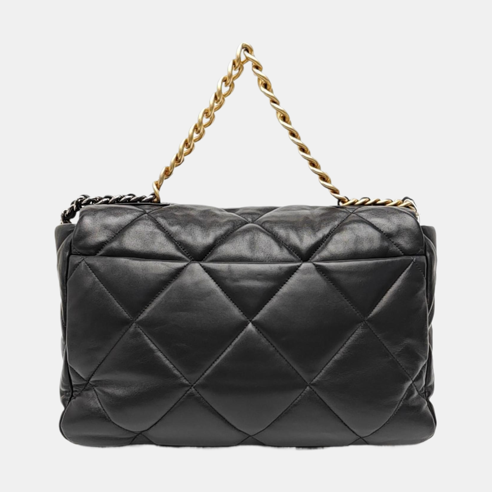 CHANEL 19 Maxi Quilted Lambskin Black