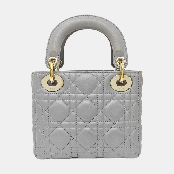 Lady Dior Mini Quilted Lambskin Blue