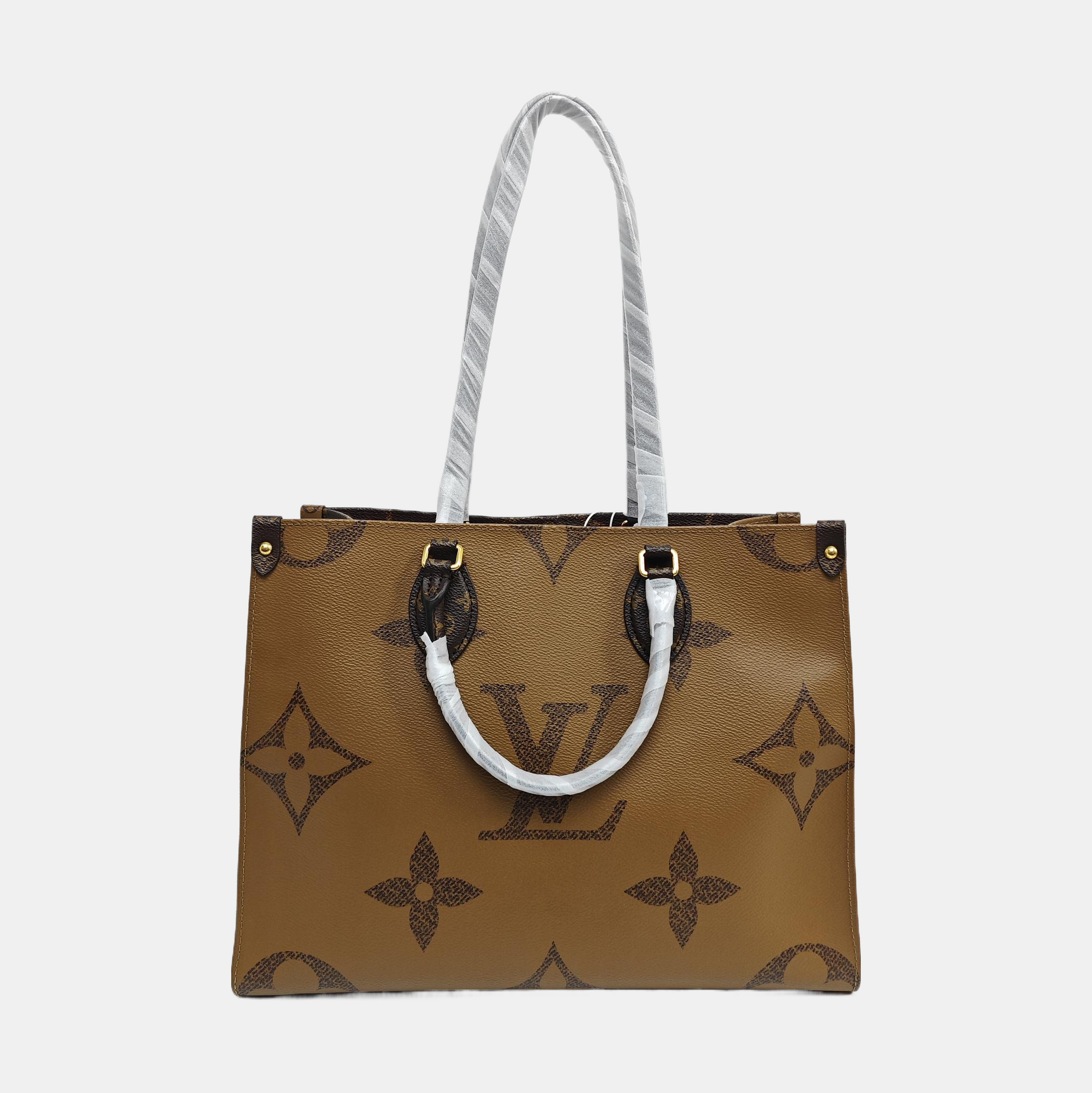 ONTHEGO MM Monogram Coated Canvas Brown