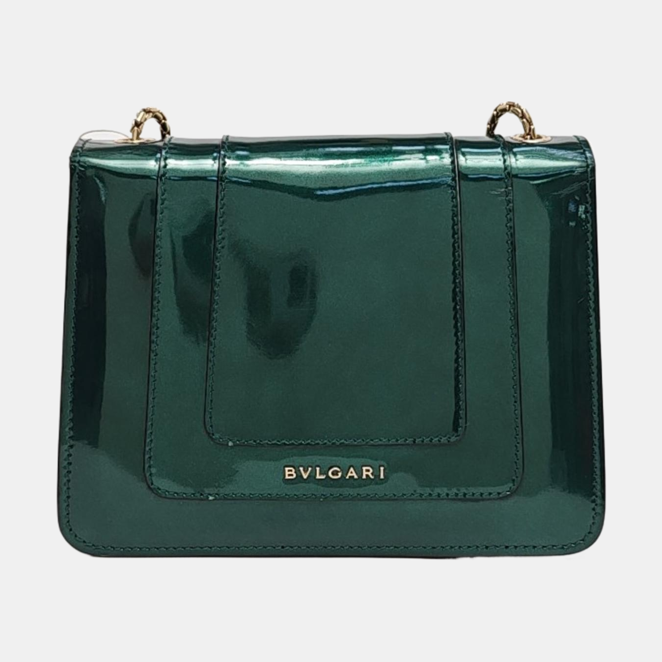 SERPENTI FOREVER Small Quilted Patent Leather Green
