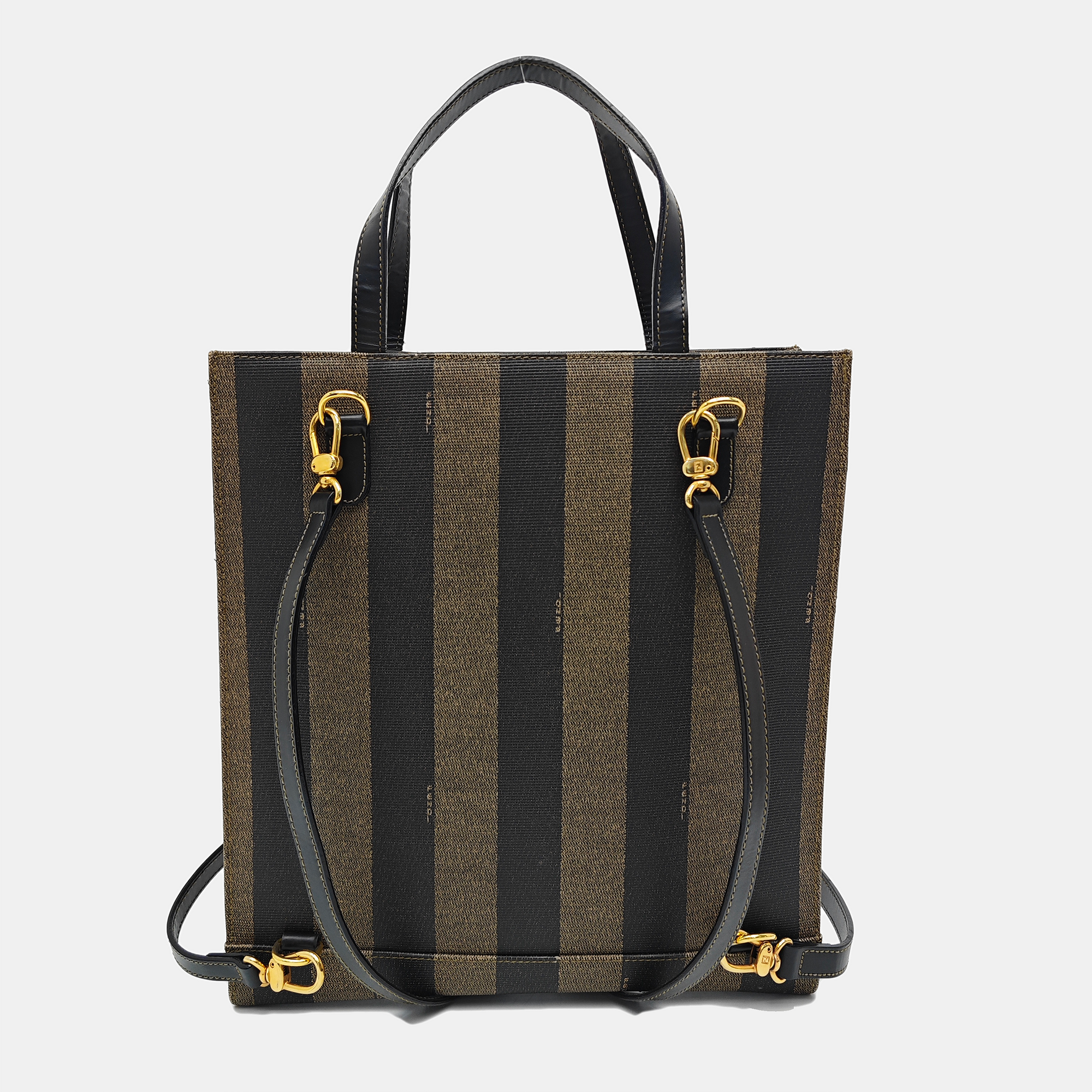 Coated Canvas Backpack Brown