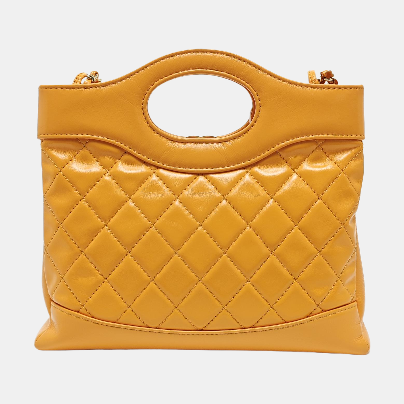 CHANEL 31 Mini Quilted Calfskin Orange