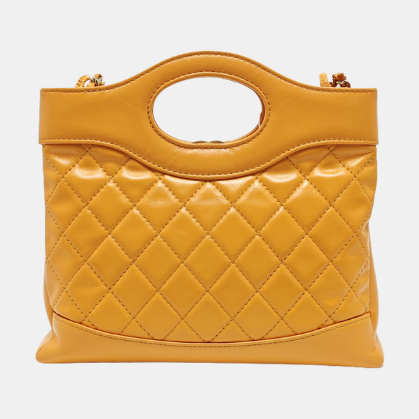 CHANEL 31 Mini Quilted Calfskin Orange