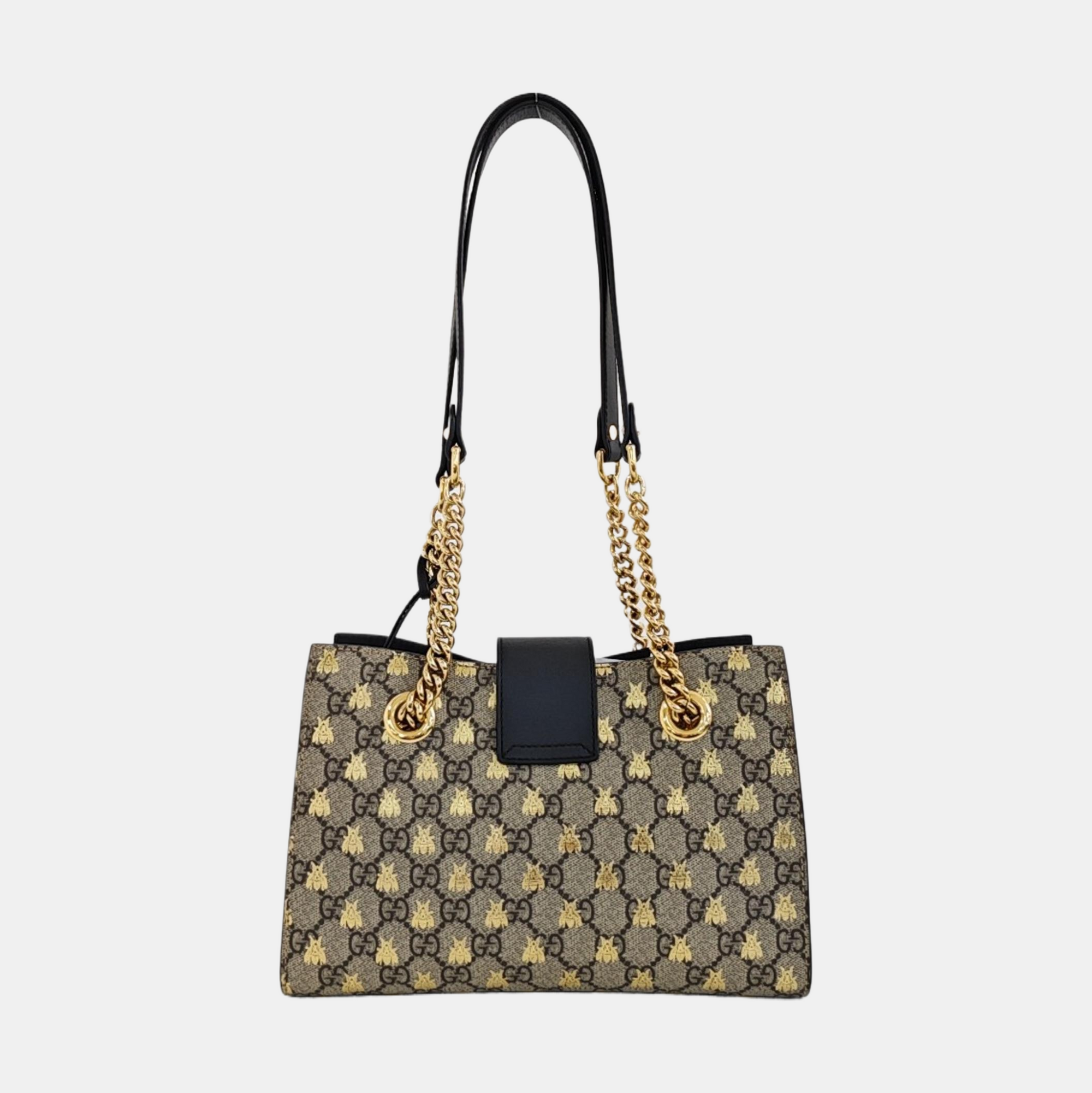 Padlock Small Monogram Coated Canvas Beige