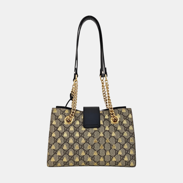 Padlock Small Monogram Coated Canvas Beige