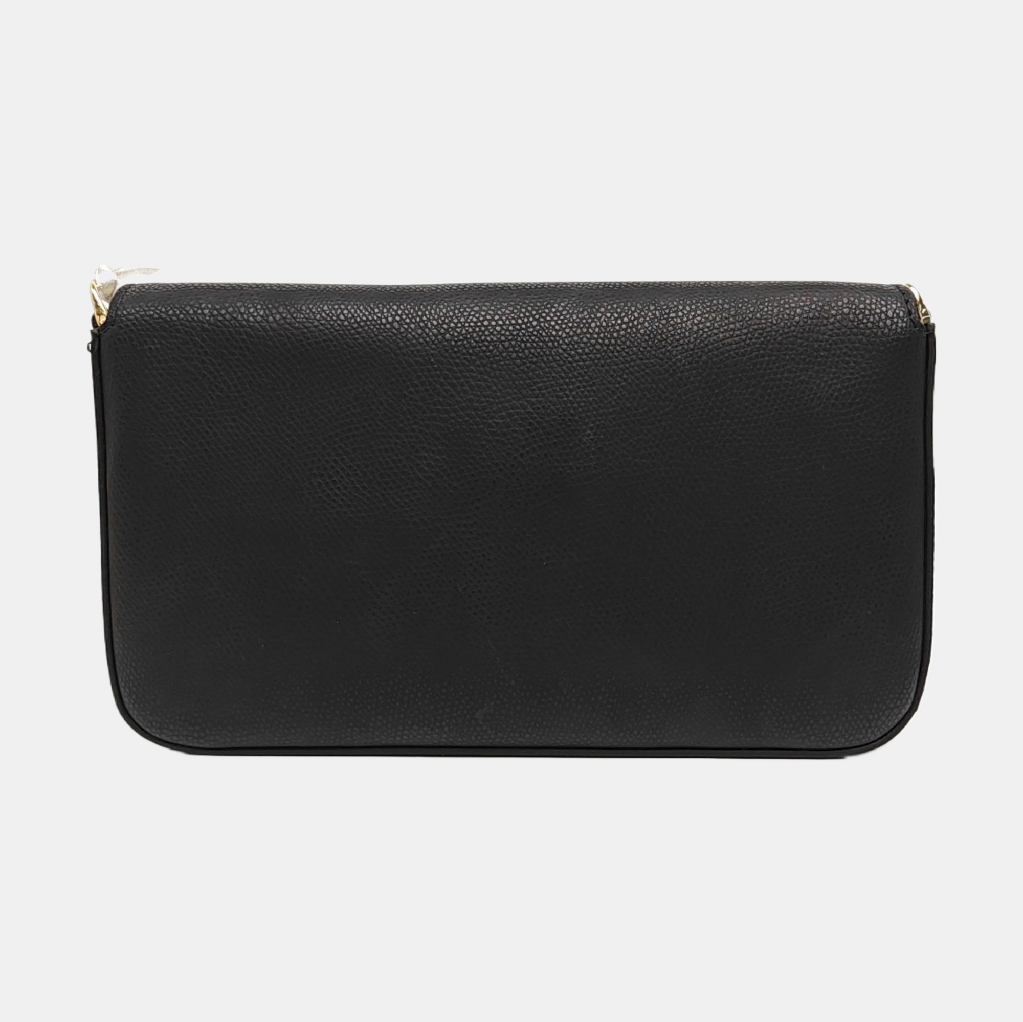 Calfskin Shoulder Bag Black