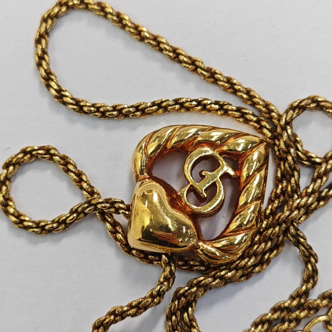 Petit CD Metal Gold Necklace