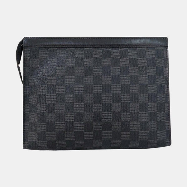 Pochette Voyag MM Damier Graphite Coated Canvas Gray