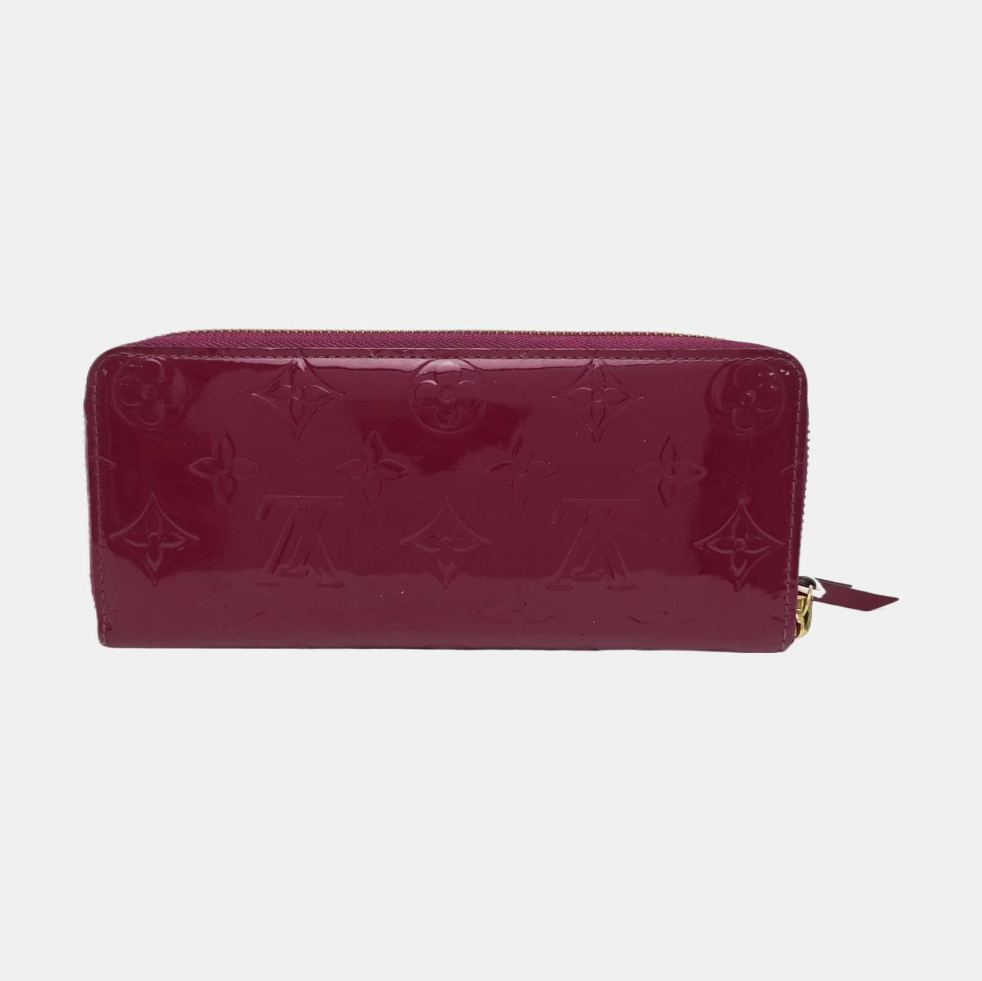 CLÉMENCE Monogram Patent Leather Purple Wallet