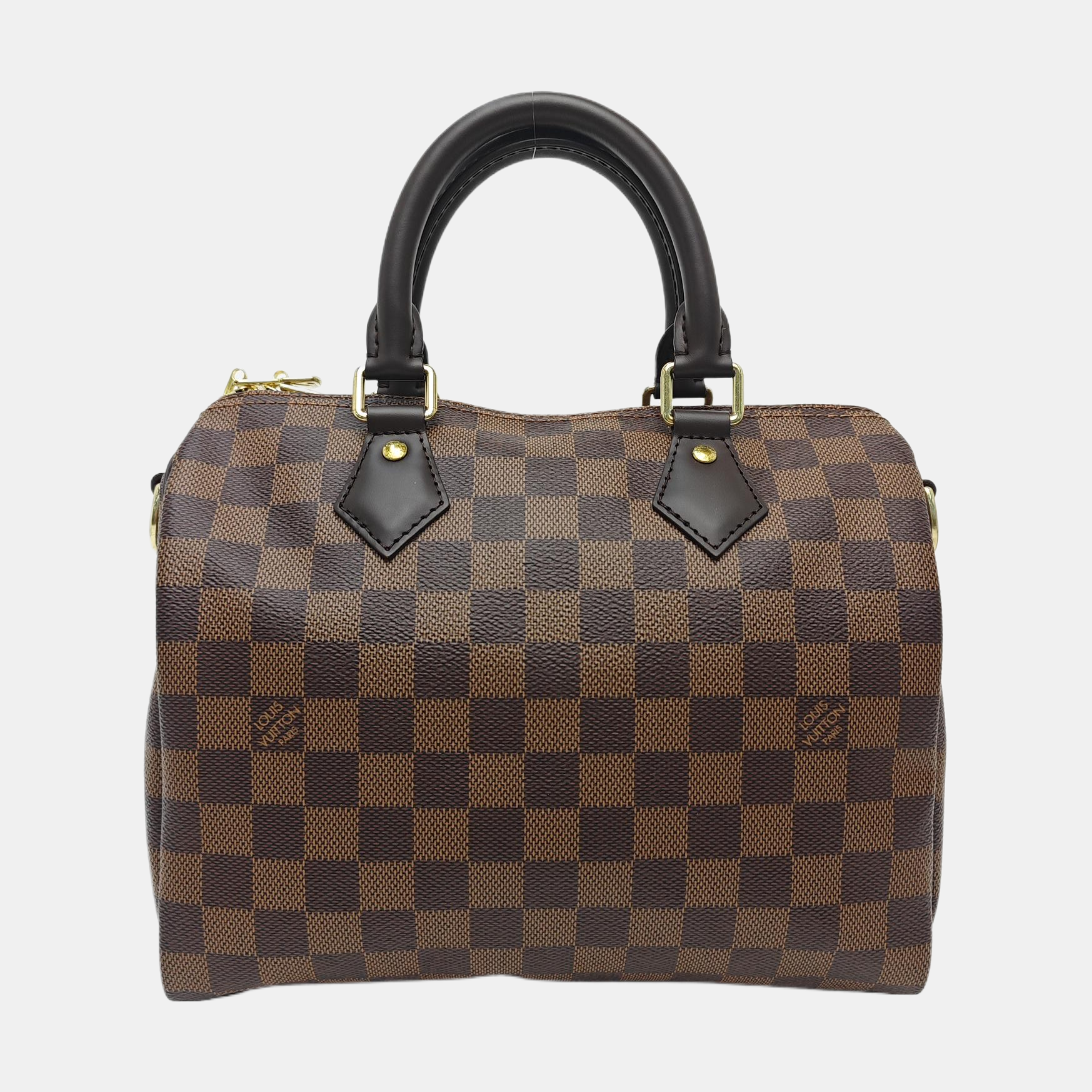 SPEEDY 25 Damier Ebene Coated Canvas Brown