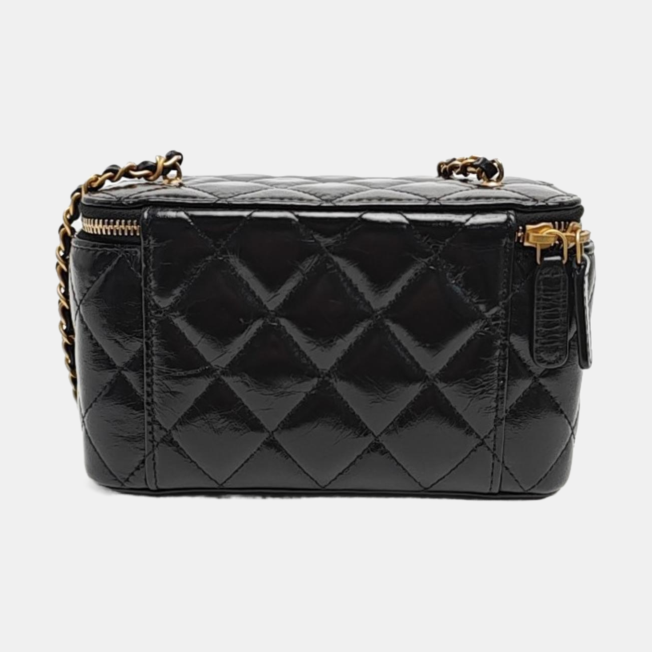 VANITY CASE Small Quilted Calfskin Black
