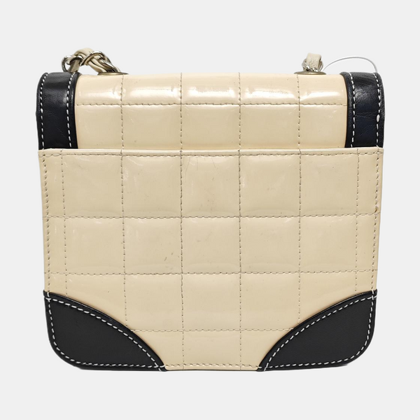 CHOCOLATE BAR Quilted Patent Leather Beige