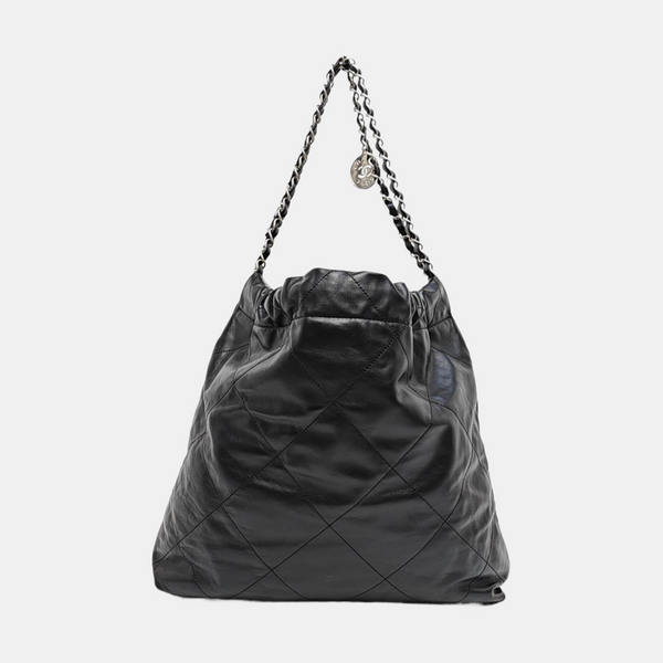 CHANEL 22 Medium Quilted Calfskin Black