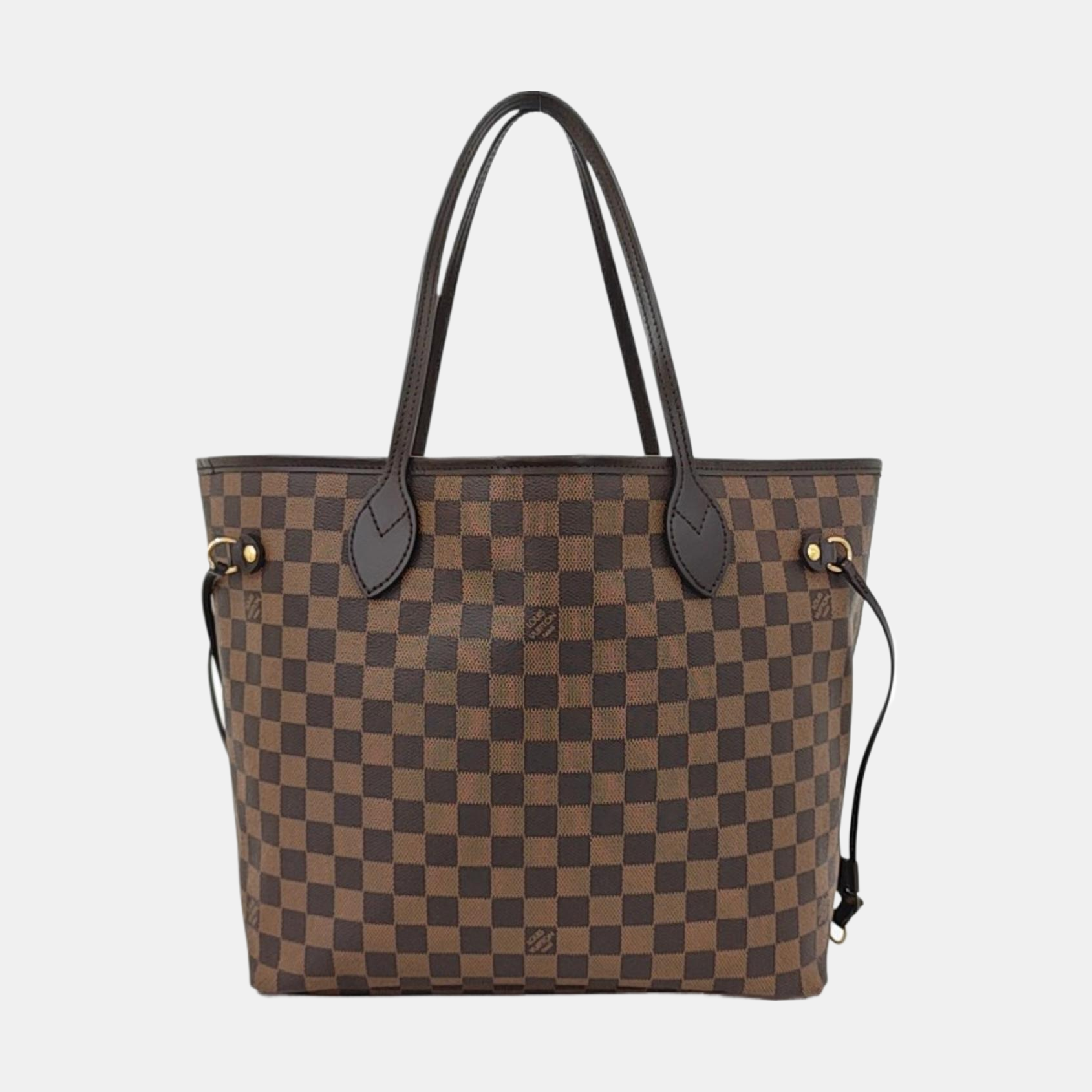 Authenticated pre-owned  NEVERFULL MM Damier Ebene Coated Canvas Brown - Tote Bag at Looply