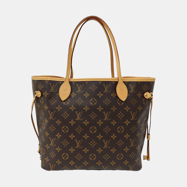 NEVERFULL MM Monogram Coated Canvas Brown
