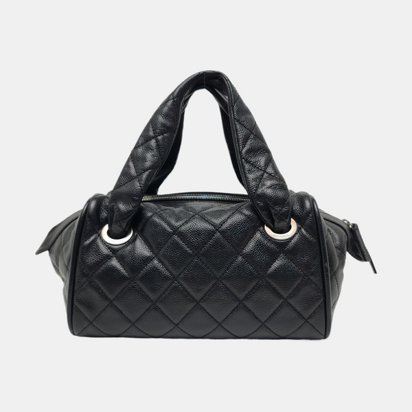 Quilted Grained Calfskin Black
