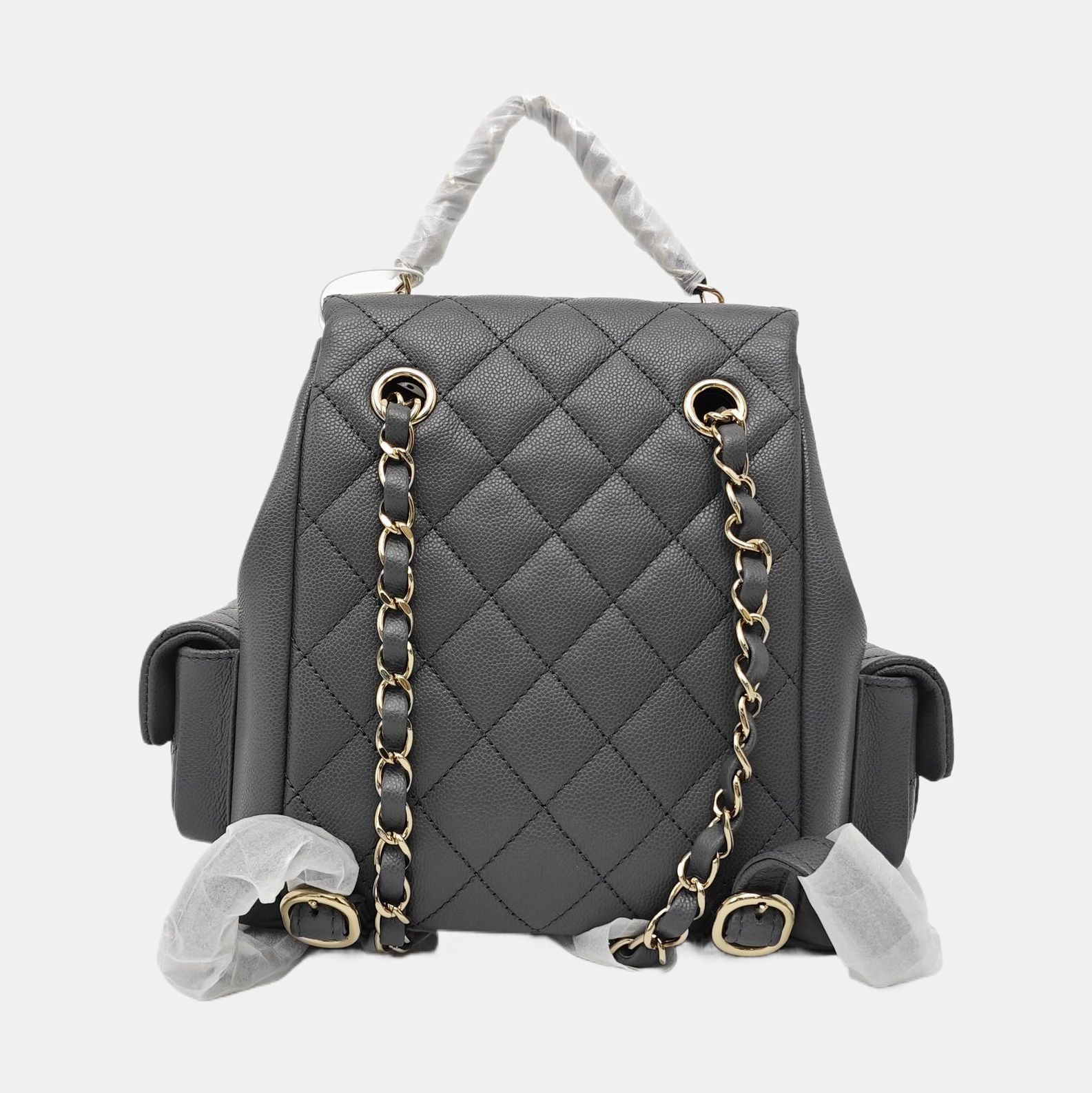 DUMA Quilted Grained Calfskin Gray