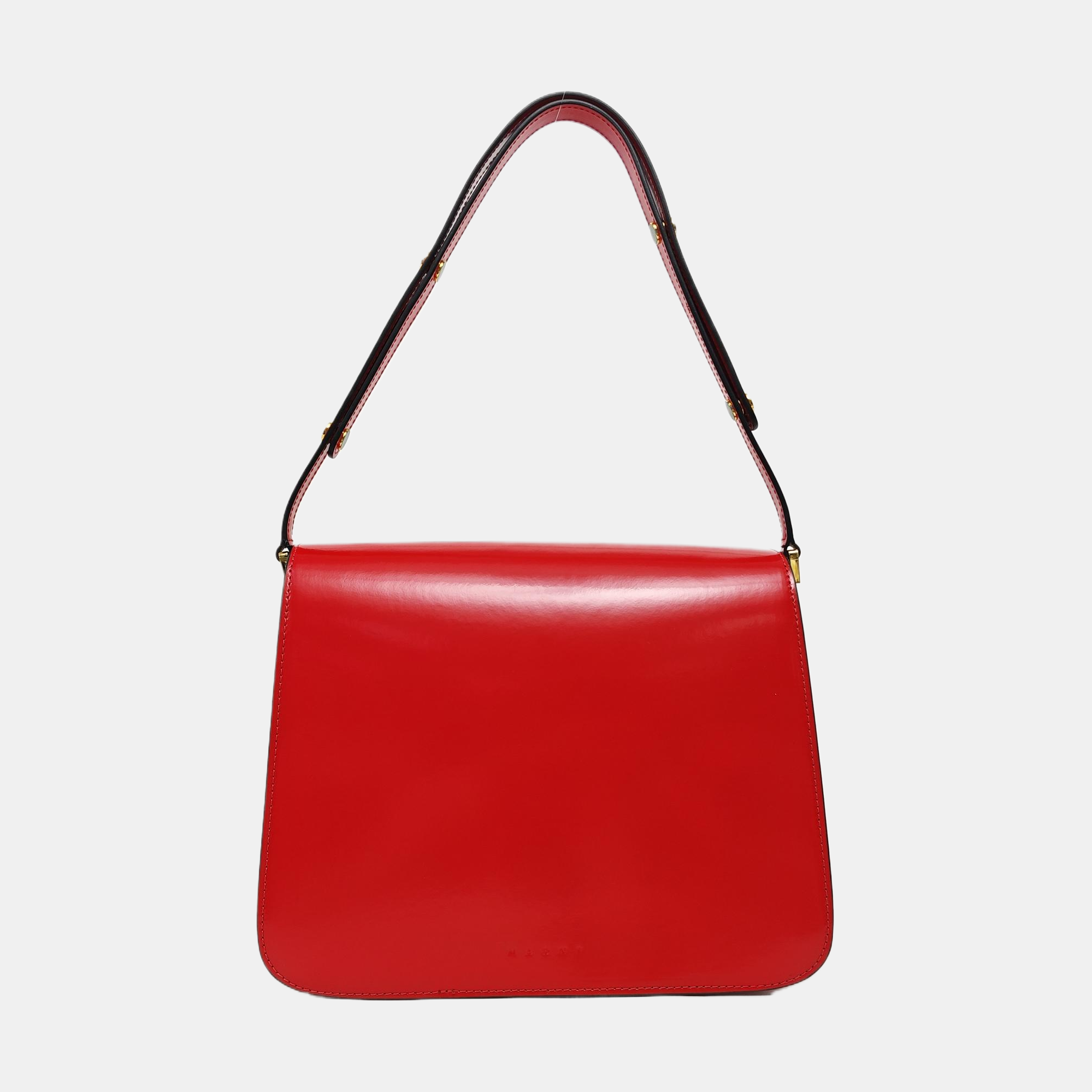 Leather Shoulder Bag Red