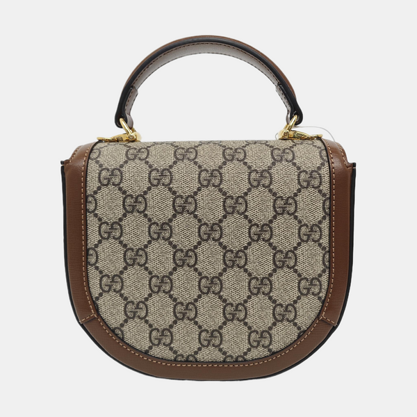 Horsebit 1955 Mini Monogram Coated Canvas Beige