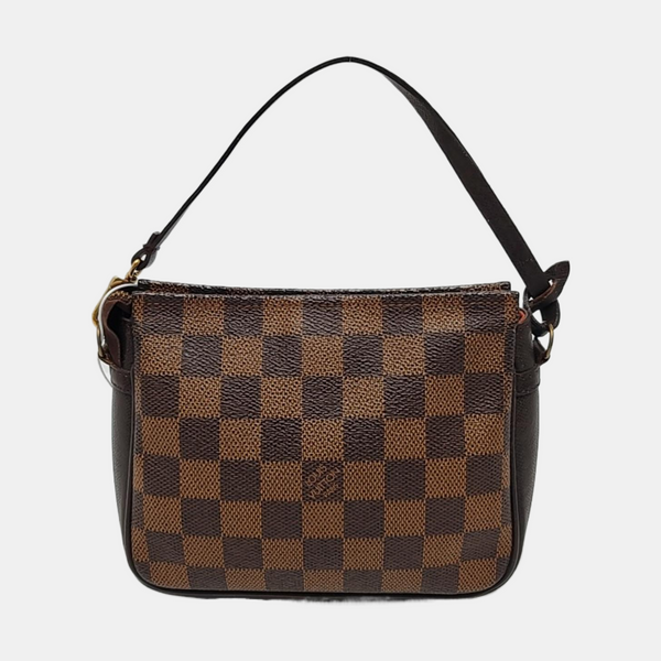 TROUSSE MAKE UP Damier Ebene Coated Canvas Brown