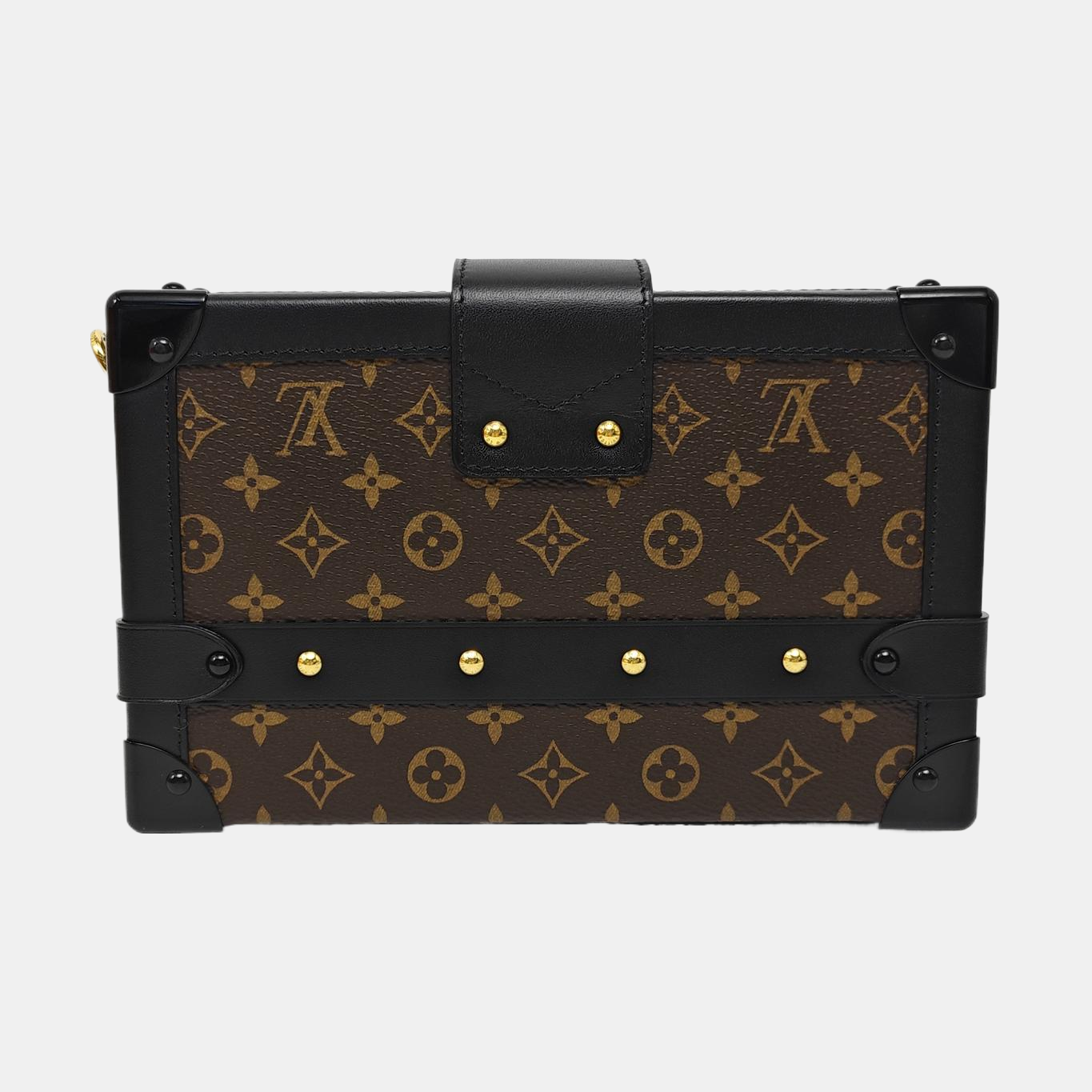 PETITE MALLE Monogram Coated Canvas Brown