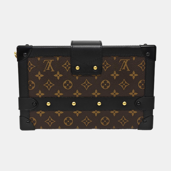 PETITE MALLE Monogram Coated Canvas Brown
