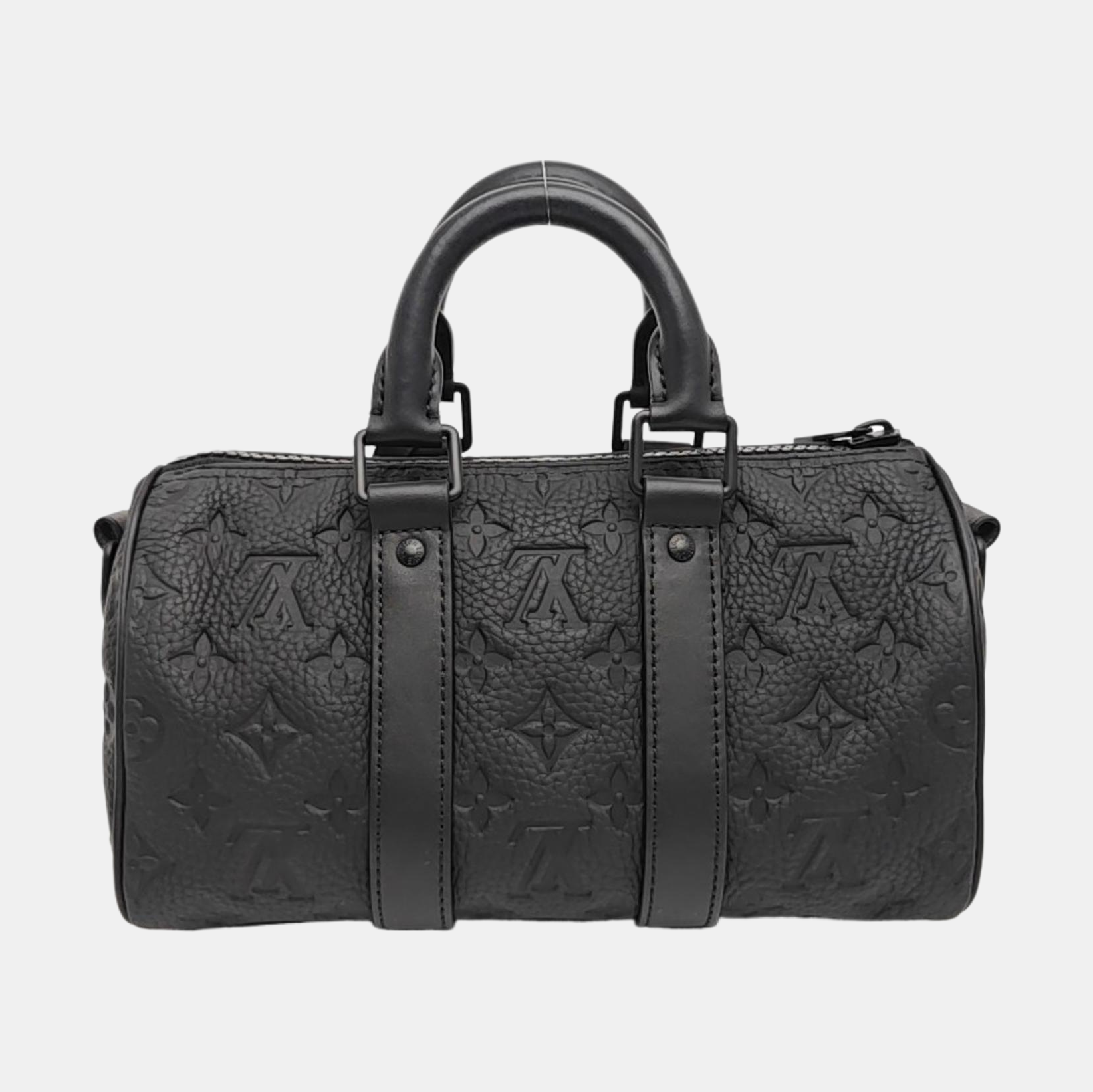 KEEPALL 25 Monogram Calfskin Black