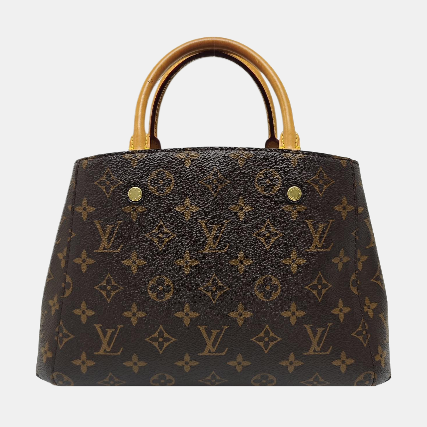 MONTAIGNE BB Monogram Coated Canvas Brown