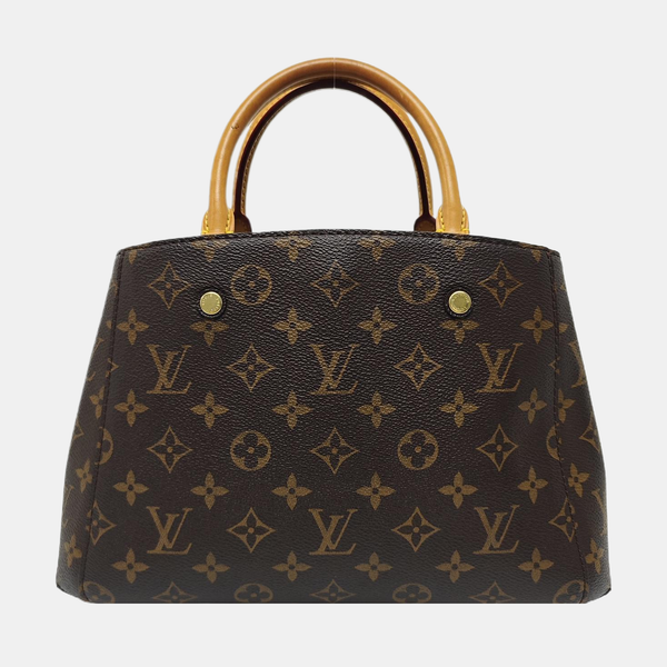 MONTAIGNE BB Monogram Coated Canvas Brown