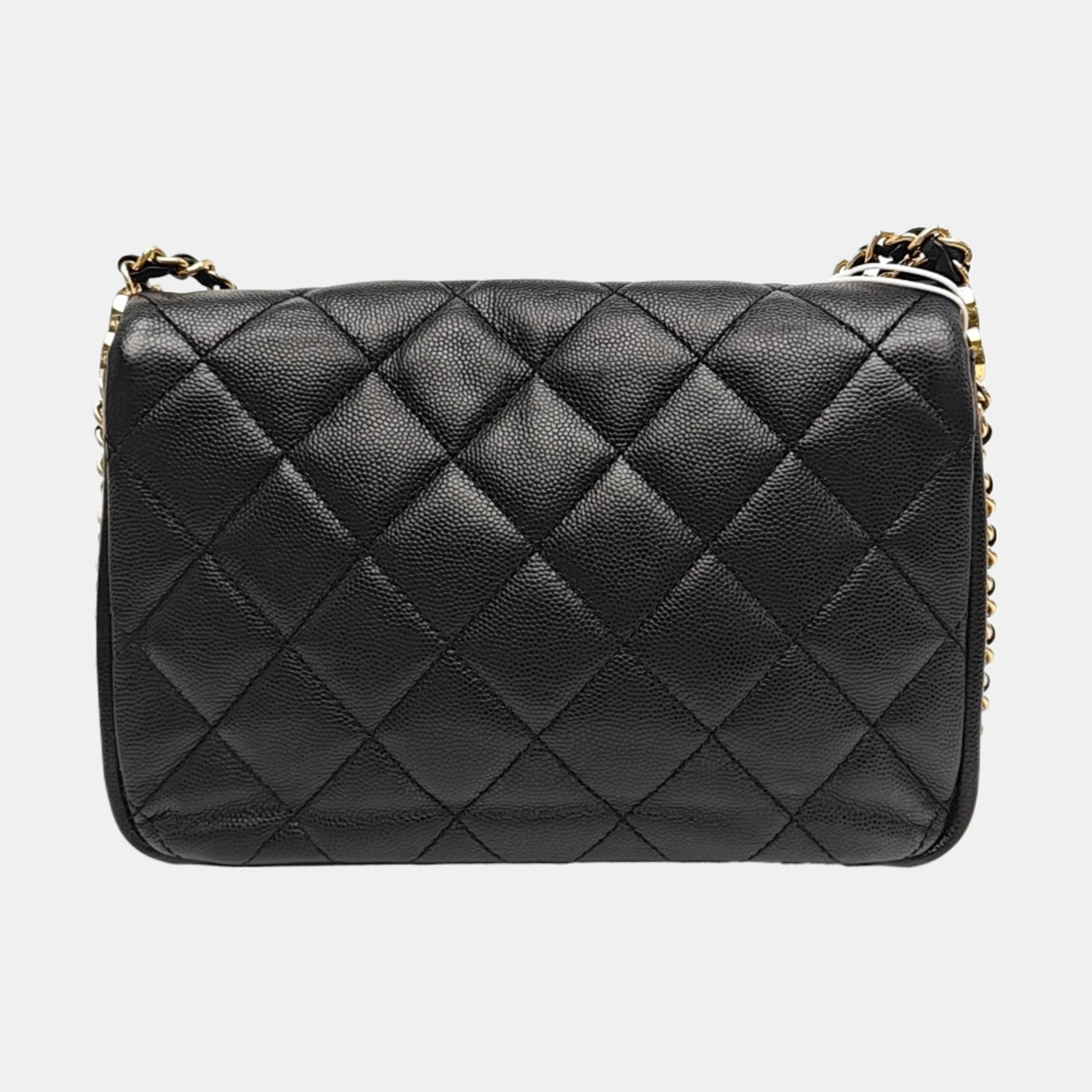 23C Mini Quilted Grained Calfskin Black