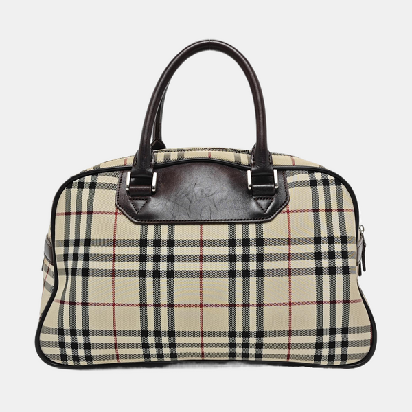 Canvas Top Handle Bag Beige