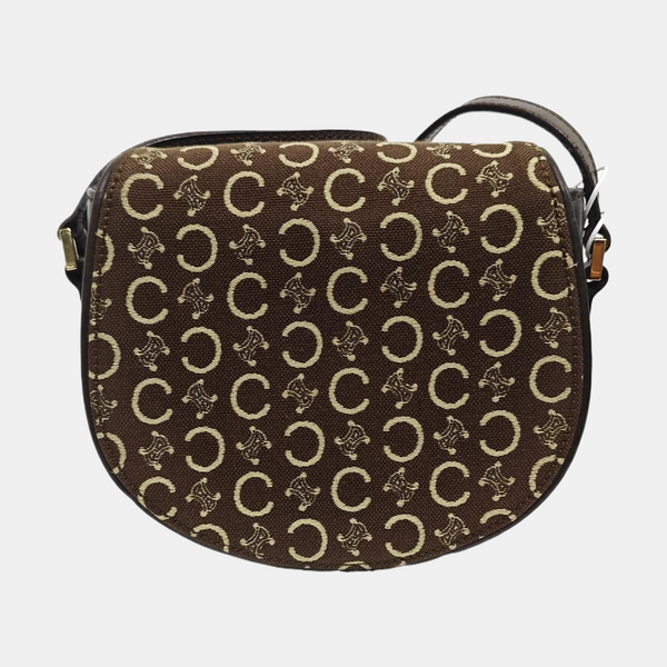 Fabric Shoulder Bag Brown